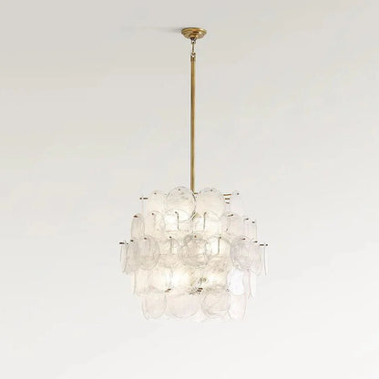Riviera Glass Disc Chandelier 26"