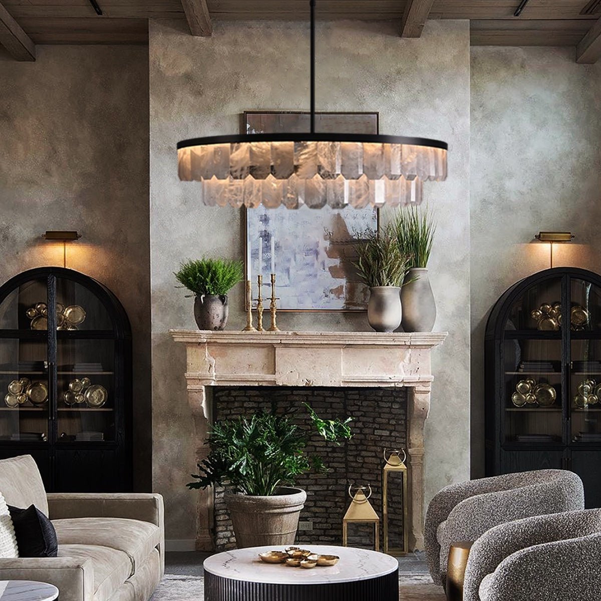 Rolantis Double Rock Crystal Chandelier