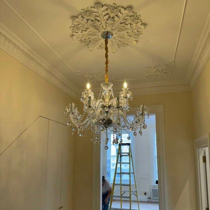 Rustic Antique European Candle Crystal Chandelier Popular Farmhouse Ceiling Light Fixture For Living Room