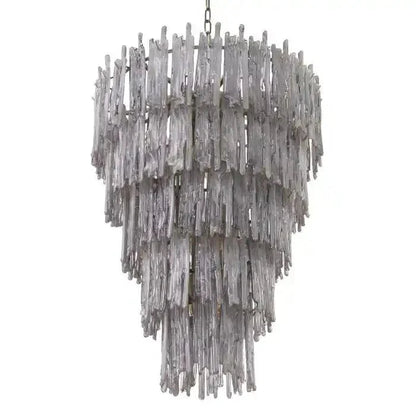 Saint Roch Modern Glass Chandelier Brass & Glass