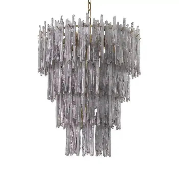 Saint Roch Modern Glass Chandelier Brass & Glass