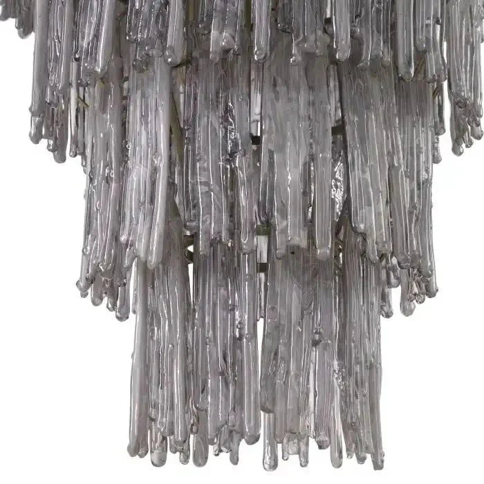 Saint Roch Modern Glass Chandelier Brass & Glass