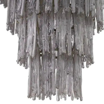 Saint Roch Modern Glass Chandelier Brass & Glass