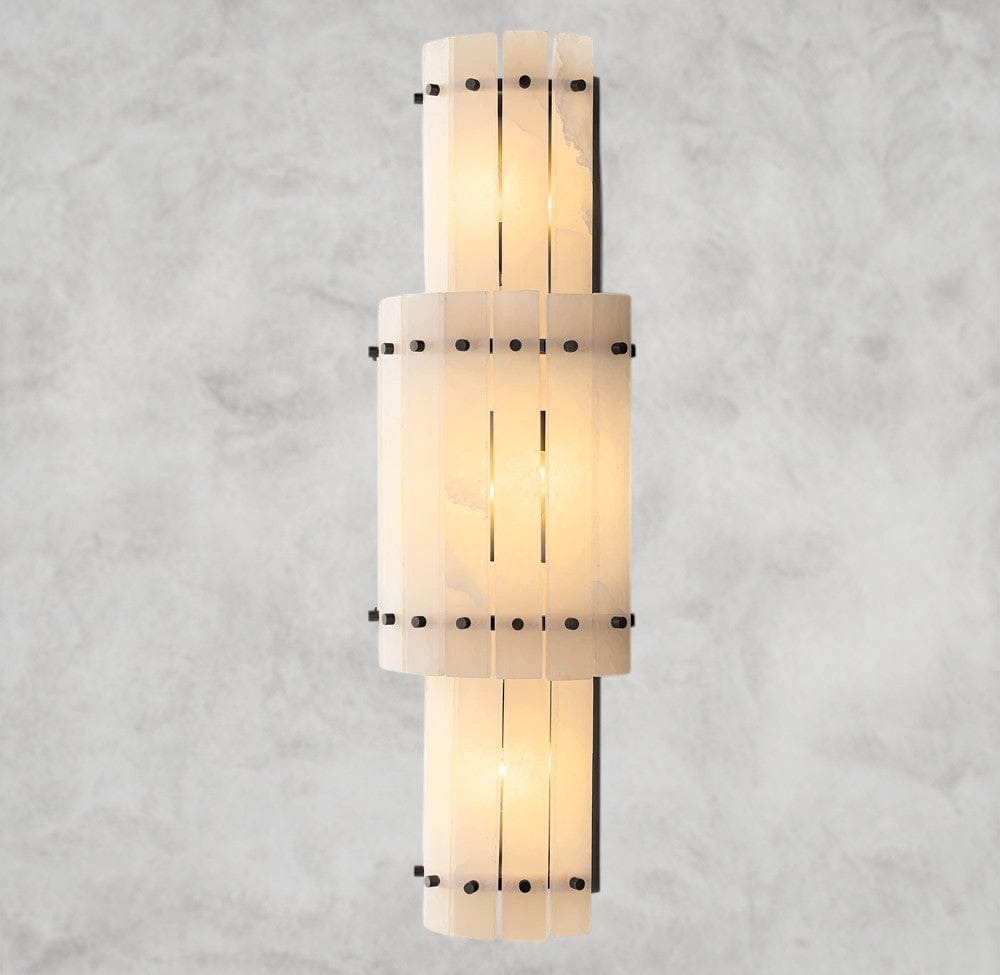 San Marco Alabaster Grand Round Sconce