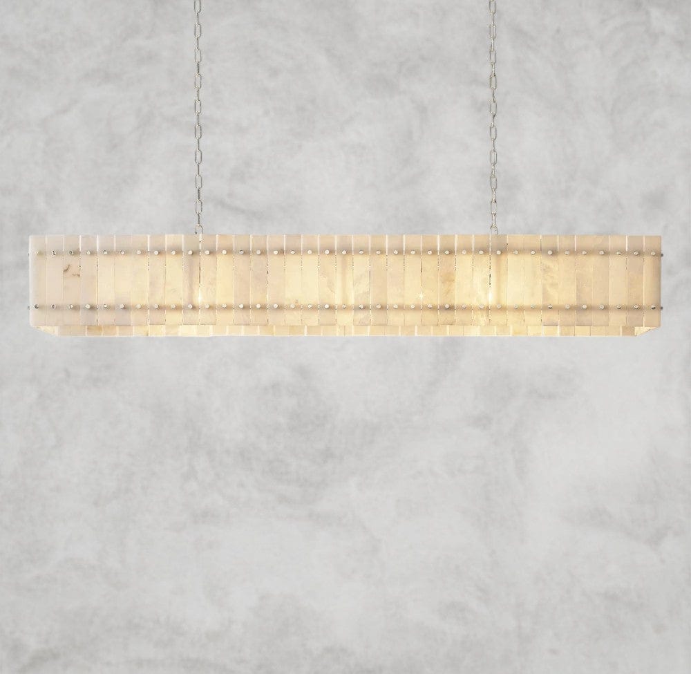 San Marco Alabaster Linear Chandelier 54", 72"