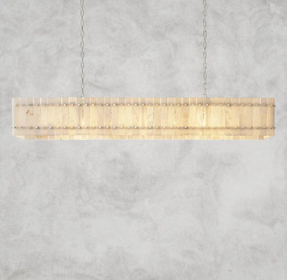 San Marco Alabaster Linear Chandelier 54", 72"