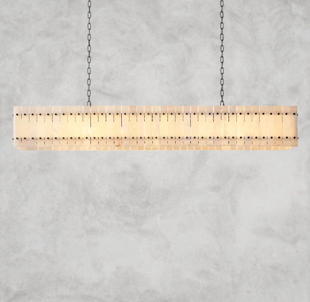 San Marco Alabaster Linear Chandelier 54", 72"