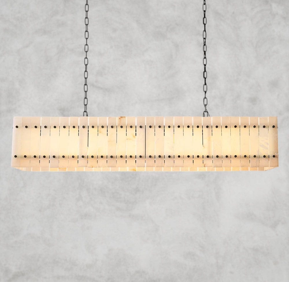 San Marco Alabaster Linear Chandelier 54", 72"