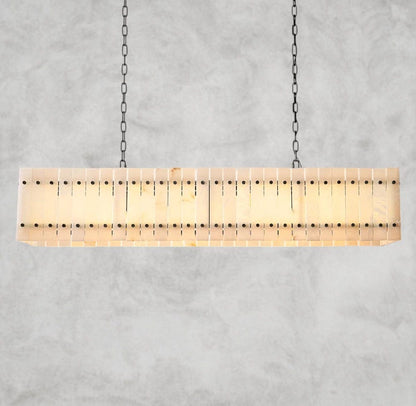 San Marco Alabaster Linear Chandelier 54", 72"