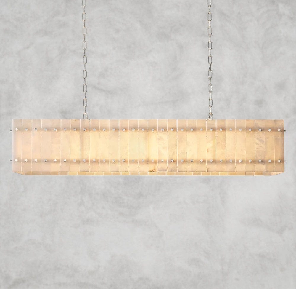 San Marco Alabaster Linear Chandelier 54", 72"