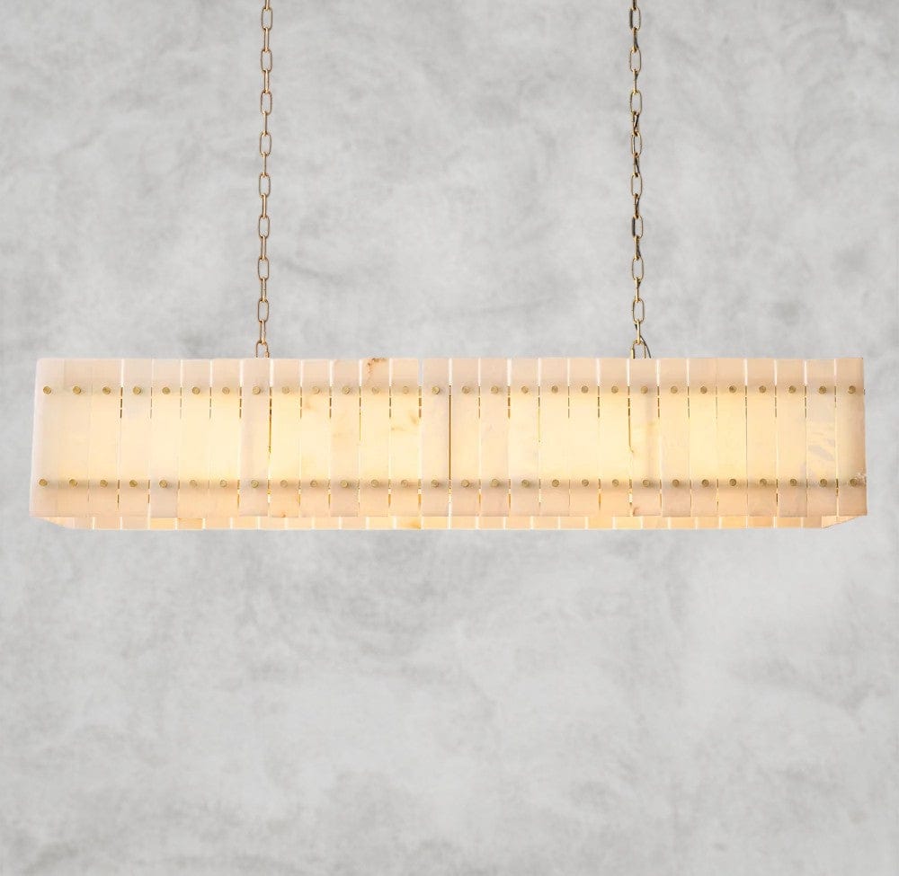San Marco Alabaster Linear Chandelier 54", 72"