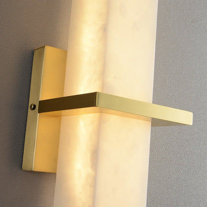 Serene Modern Alabaster Linear Wall Sconce