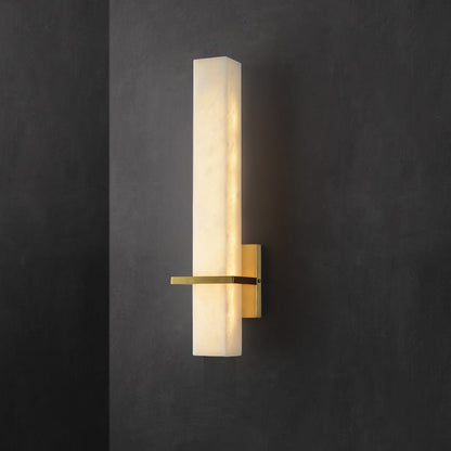 Serene Modern Alabaster Linear Wall Sconce