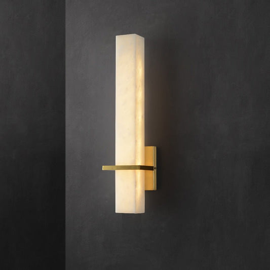 Serene Modern Alabaster Linear Wall Sconce