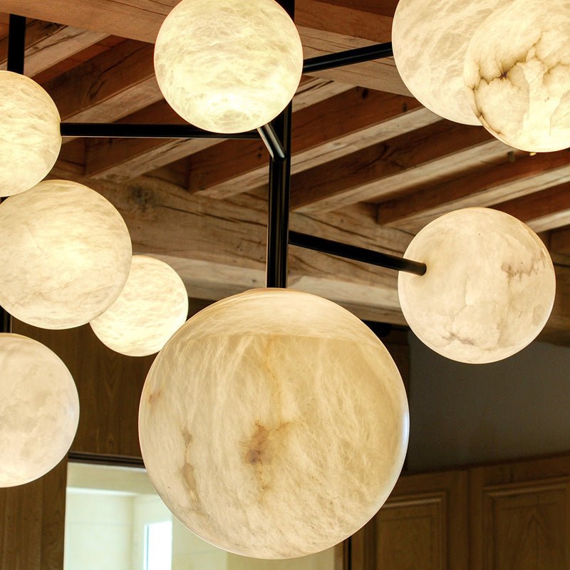 Sian Modern Sphere Delight - Modern Artistic Alabaster Pendant Light