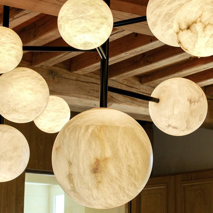Sian Modern Sphere Delight - Modern Artistic Alabaster Pendant Light