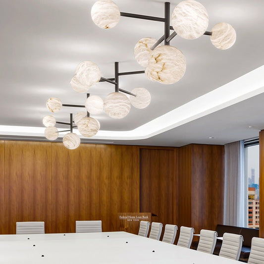 Sian Modern Sphere Delight - Modern Artistic Alabaster Pendant Light