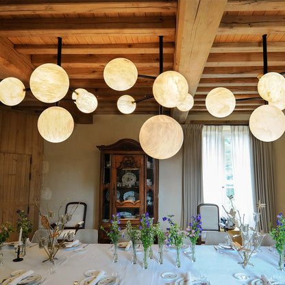 Sian Modern Sphere Delight - Modern Artistic Alabaster Pendant Light