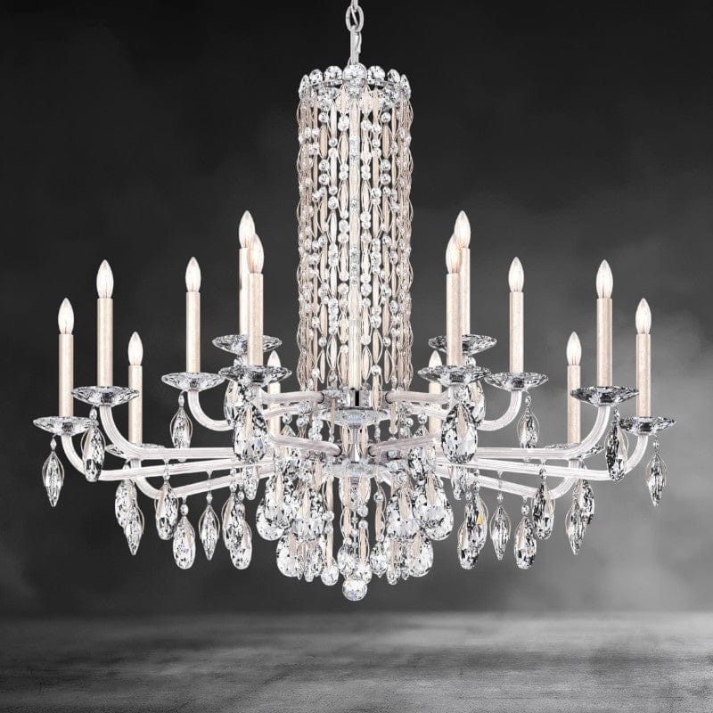 Siena Short Column Crystal Chandelier 41"