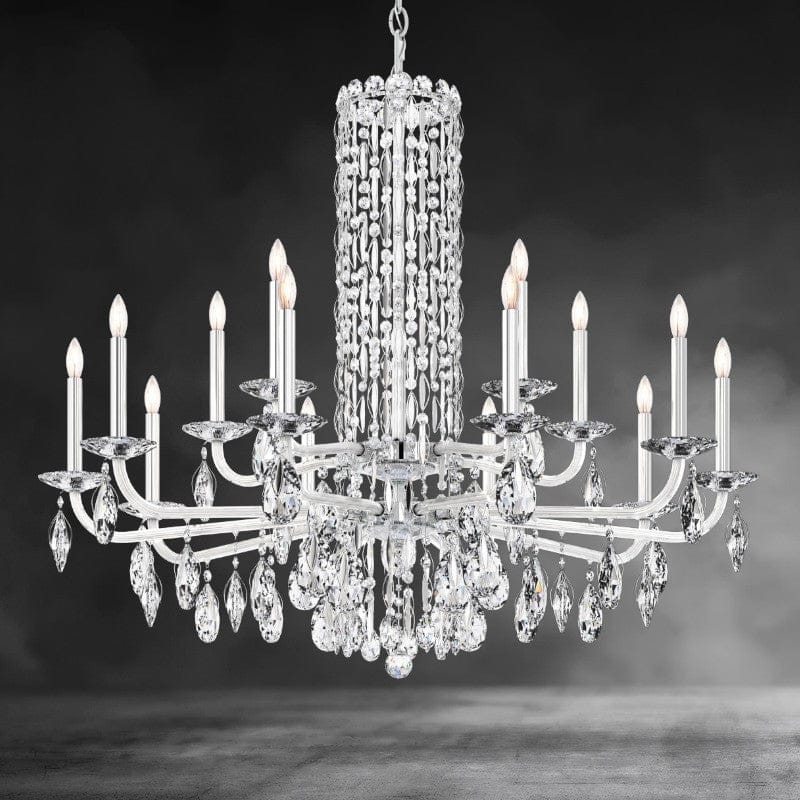 Siena Short Column Crystal Chandelier 41"