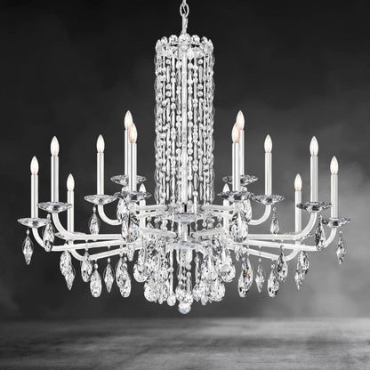 Siena Short Column Crystal Chandelier 41"