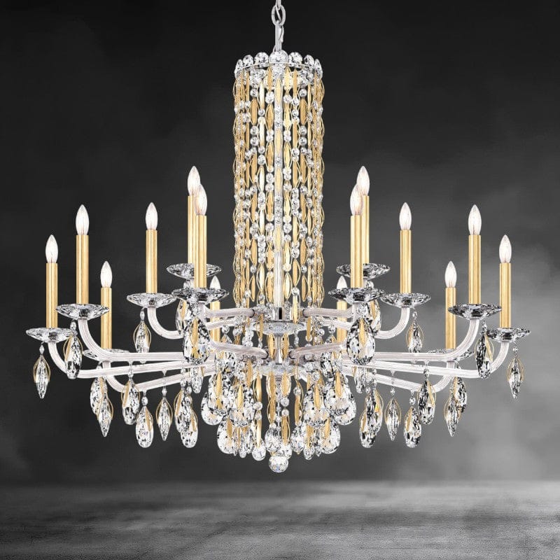 Siena Short Column Crystal Chandelier 41"