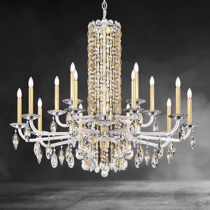 Siena Short Column Crystal Chandelier 41"