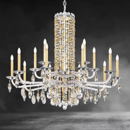 Siena Short Column Crystal Chandelier 41"