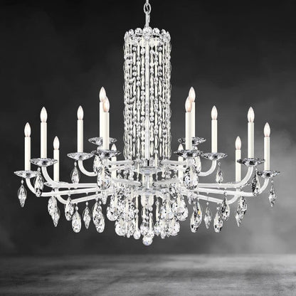Siena Short Column Crystal Chandelier 41"