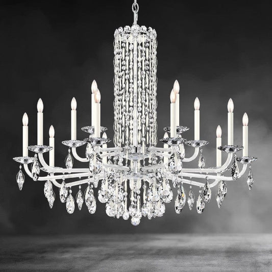 Siena Short Column Crystal Chandelier 41"