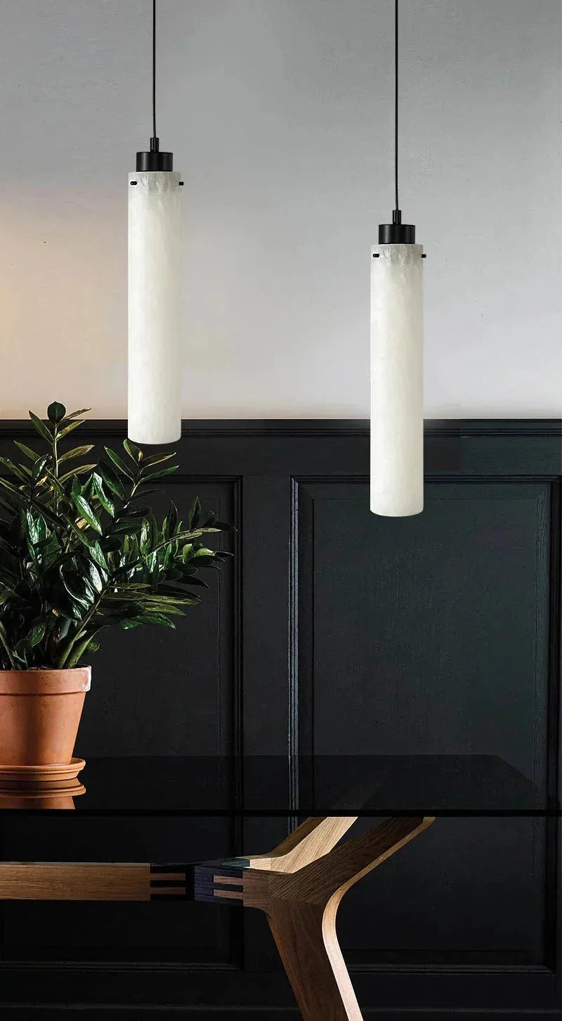Simple marble pendant lamp