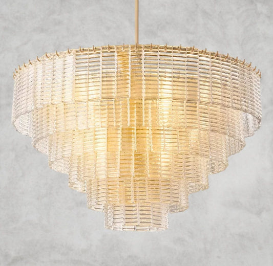 Sirene Clear Glass Round Chandelier 41", 52", 65"