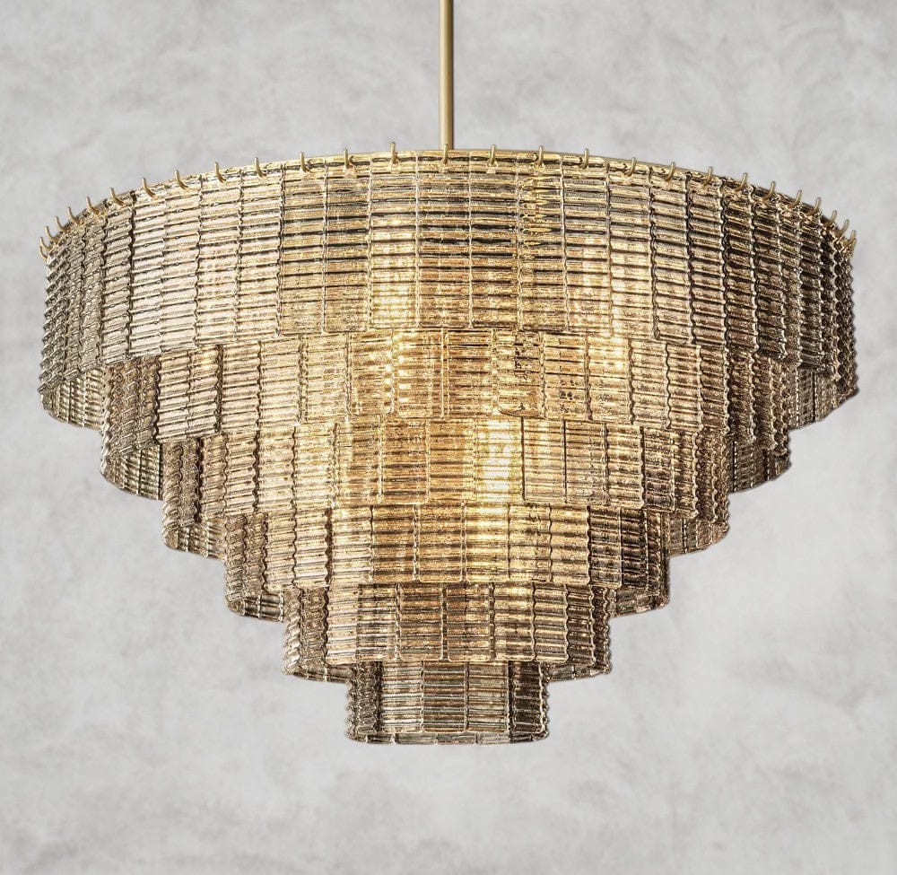 Sirene Smoke Glass Round Chandelier 41", 52", 65"