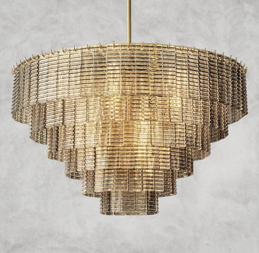 Sirene Smoke Glass Round Chandelier 41", 52", 65"