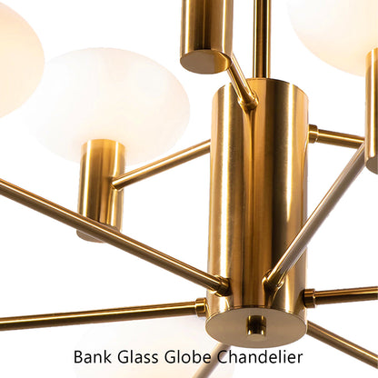 Bank Glass Globe Chandelier