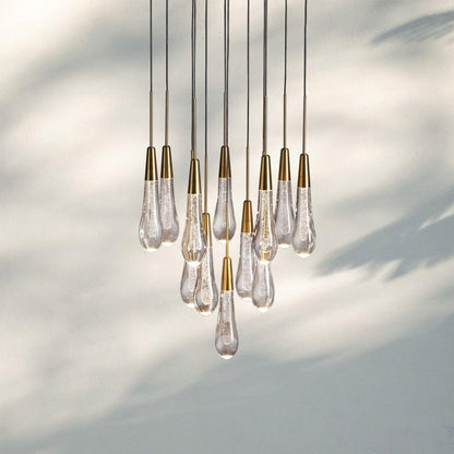 Soltaire Round Chandelier 17" 24" 36" 58" | Modern Pendant Light Raindrop Chandelier