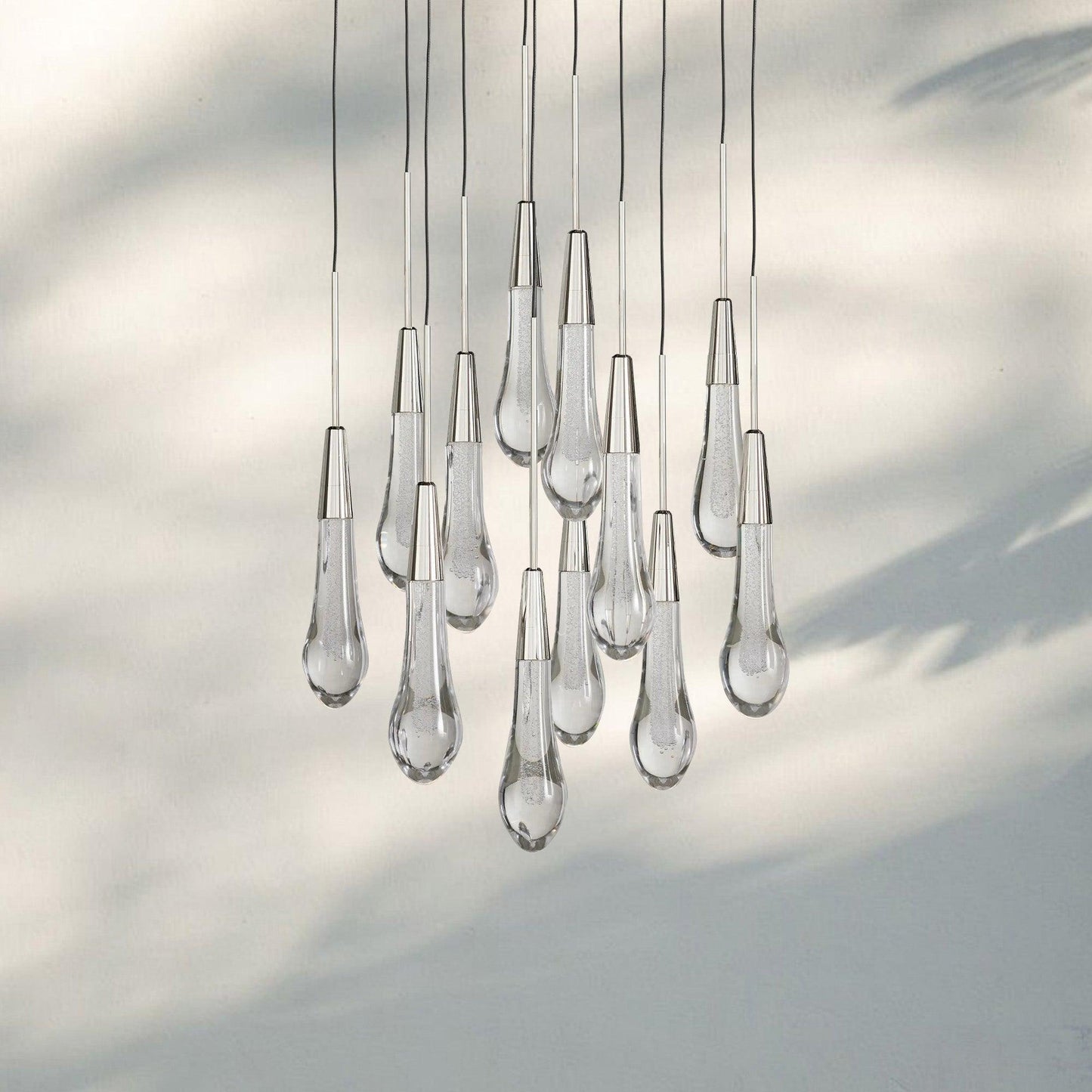 Soltaire Round Chandelier 17" 24" 36" 58" | Modern Pendant Light Raindrop Chandelier