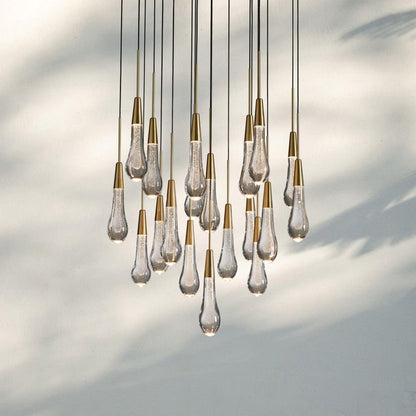 Soltaire Round Chandelier 17" 24" 36" 58" | Modern Pendant Light Raindrop Chandelier