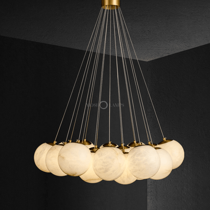 Sophie Modern  Alabaster Ball Pendant Light, Dining Room Light