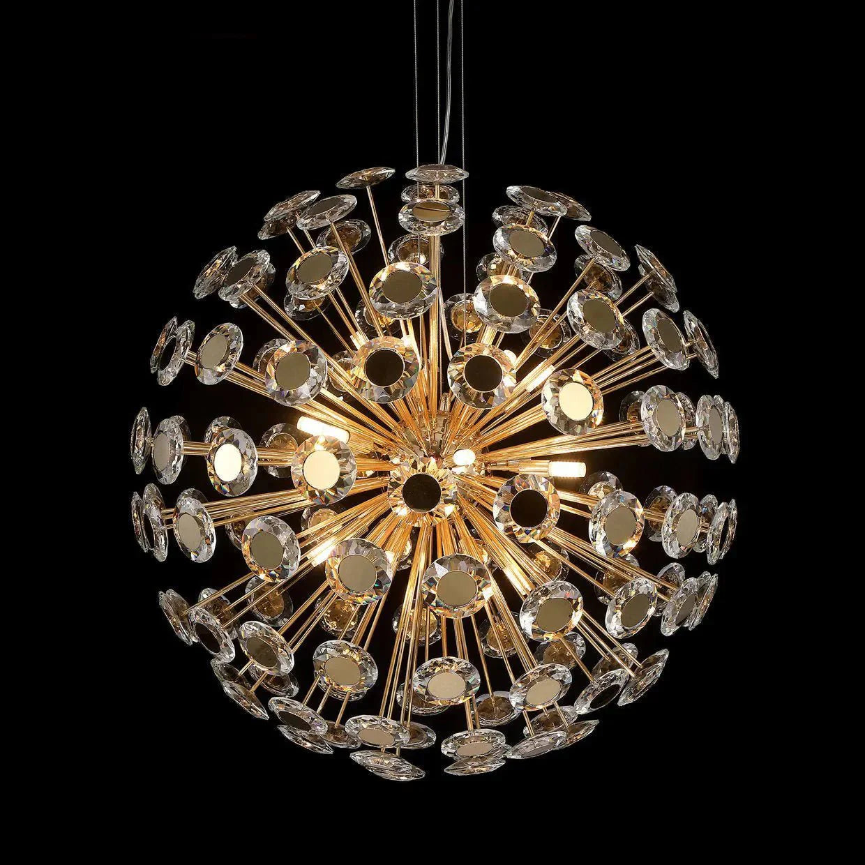 Spherical 18-Light Crystal Chandelier