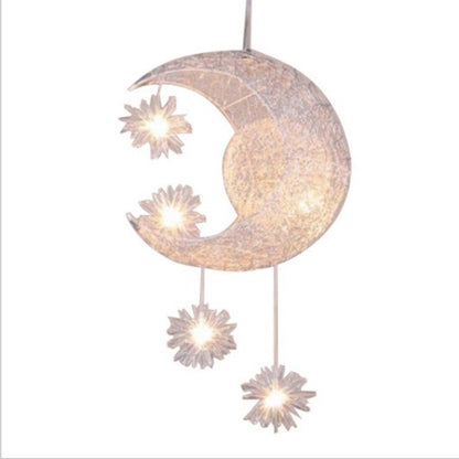 Star and Moon Aluminum Wire LED Pendant Light