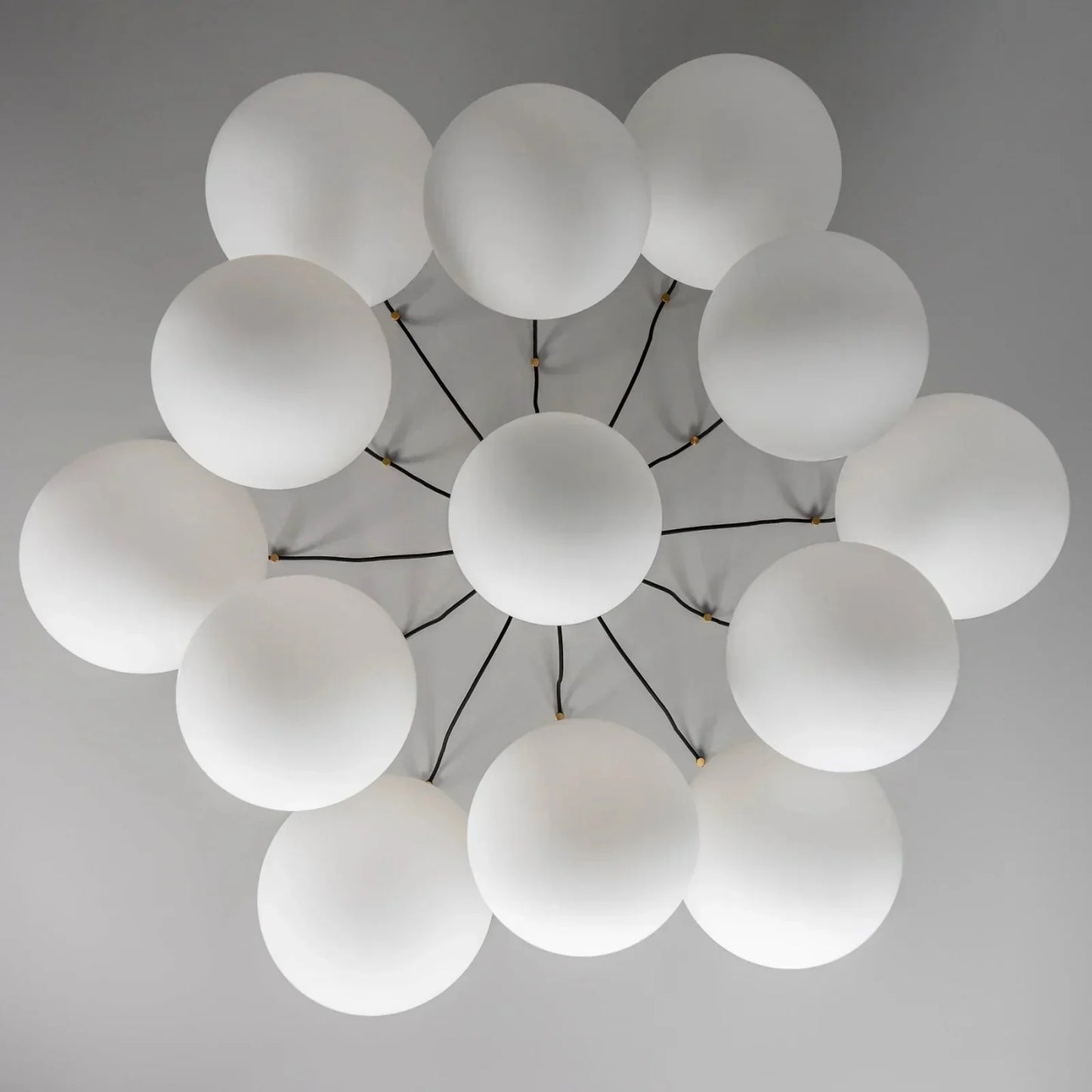 Terry Spider Alabaster Ball Chandelier, Luxurious Alabaster Chandelier