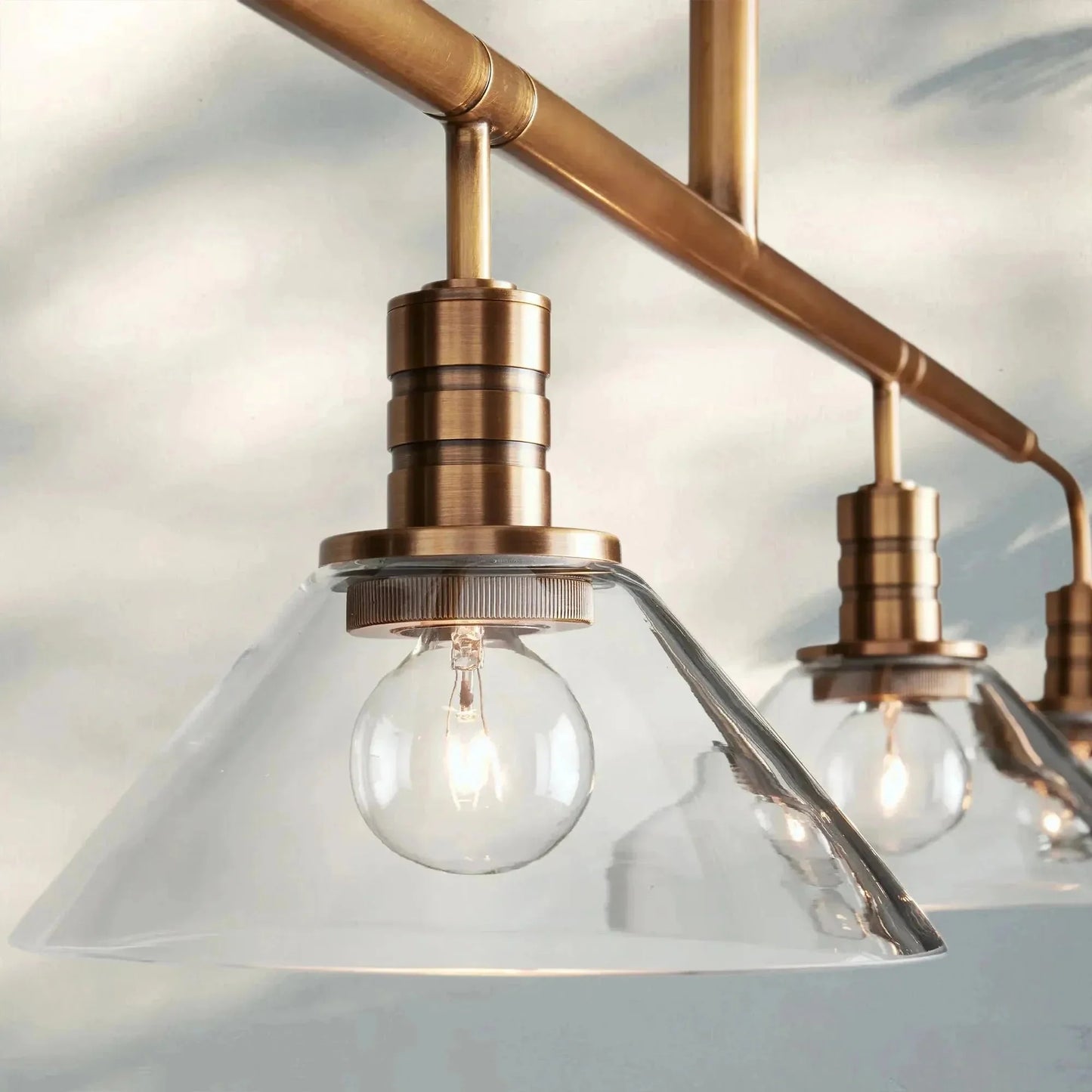 Theron Glass Linear Chandelier
