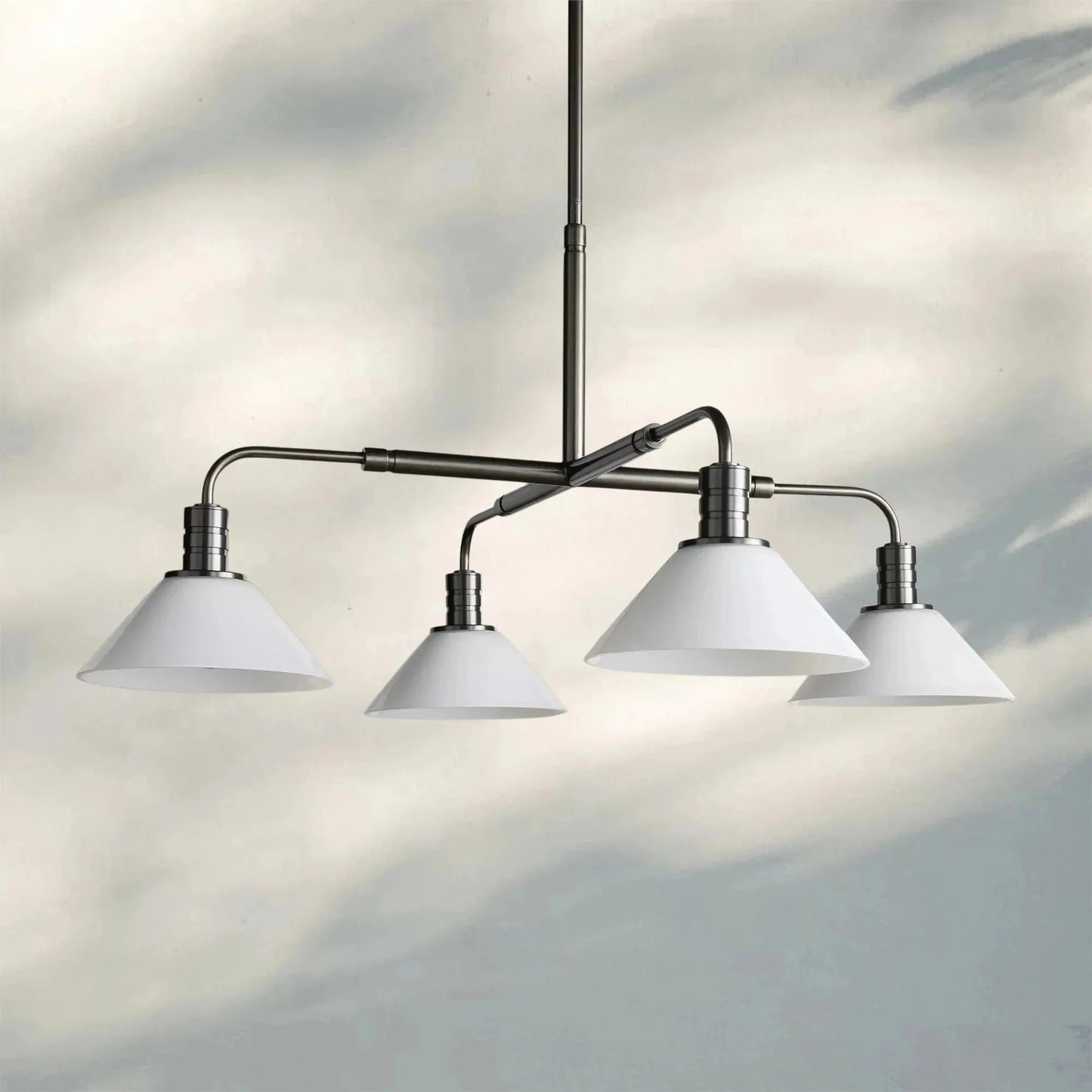 Theron Glass Round Chandelier 30'' 52''