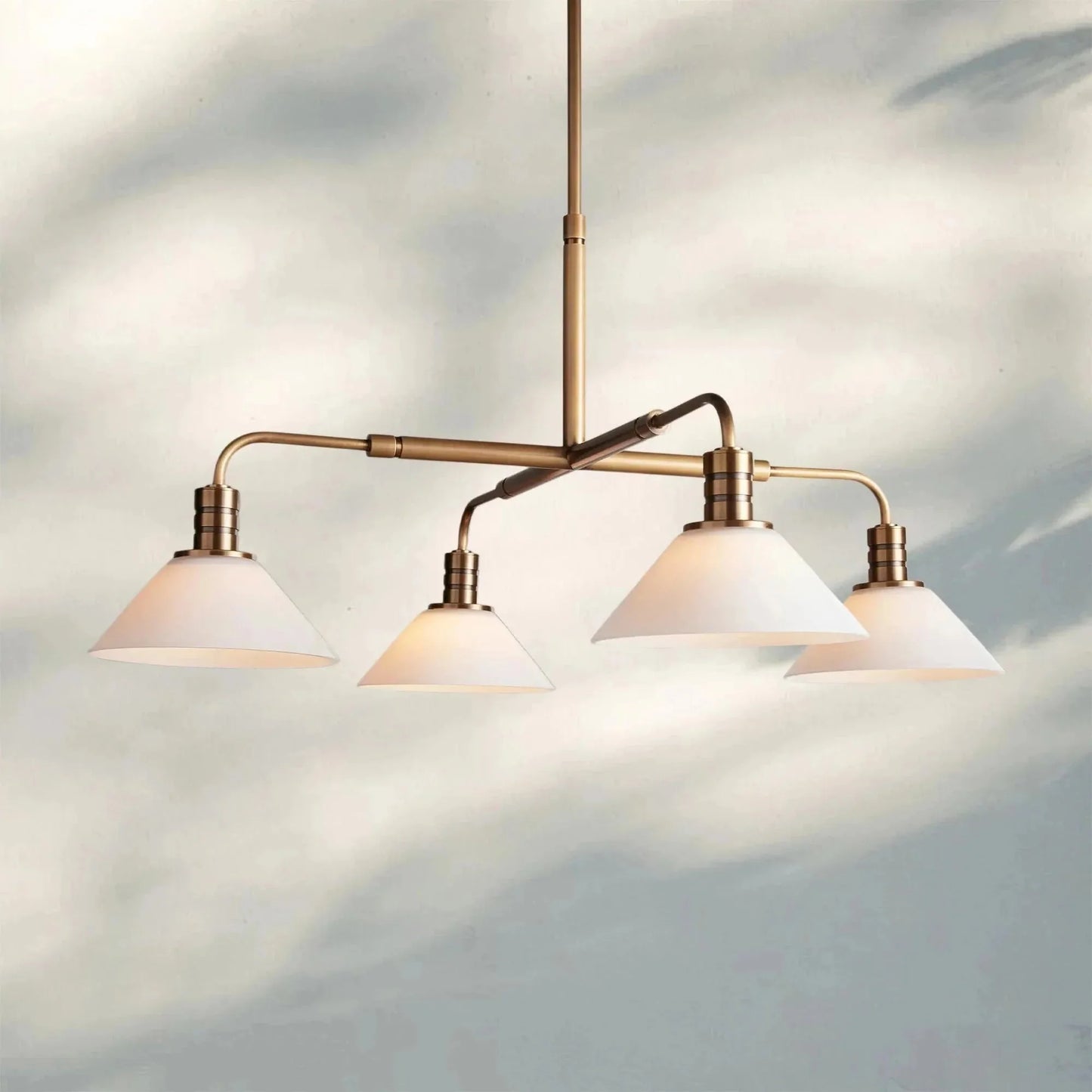 Theron Glass Round Chandelier 30'' 52''