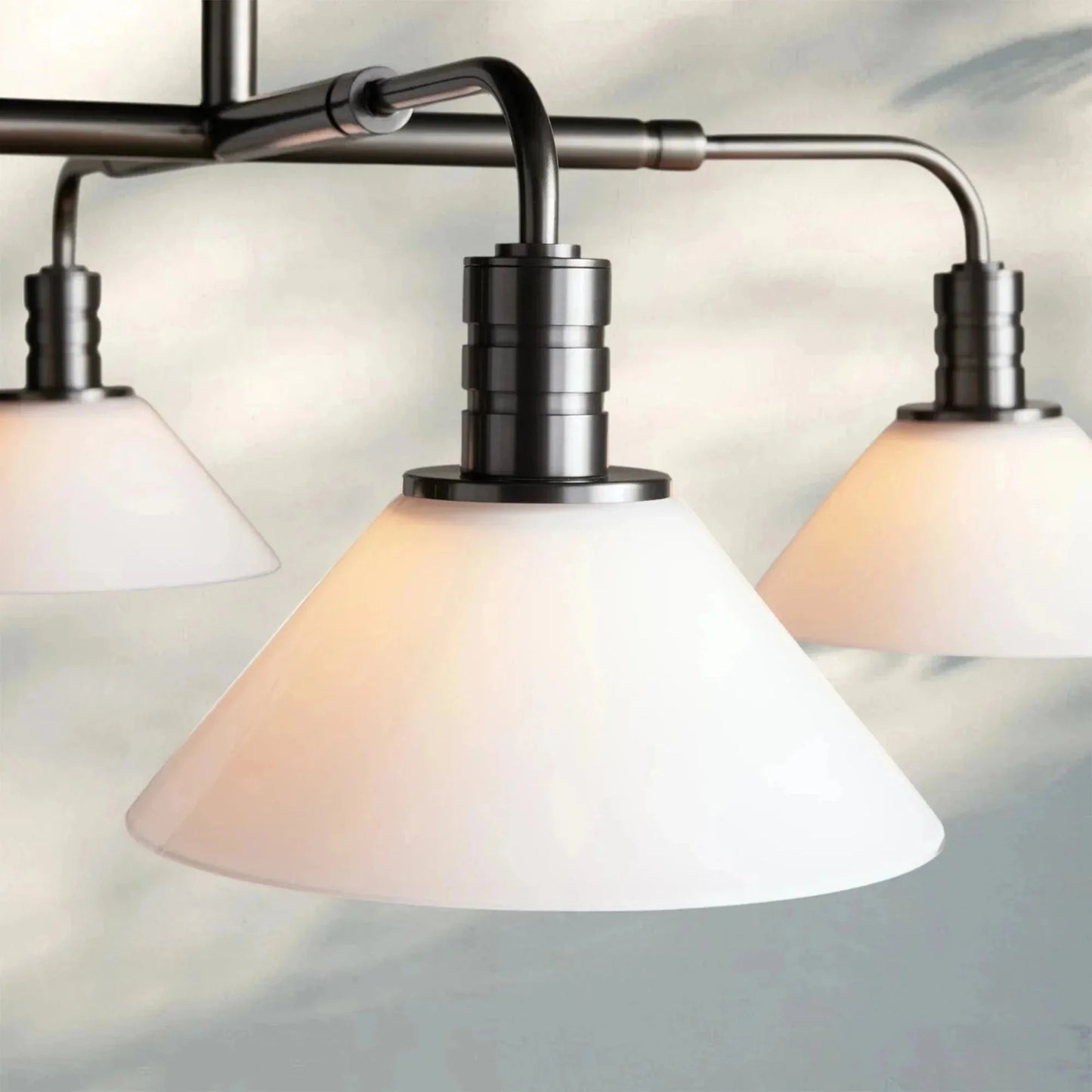 Theron Glass Round Chandelier 30'' 52''