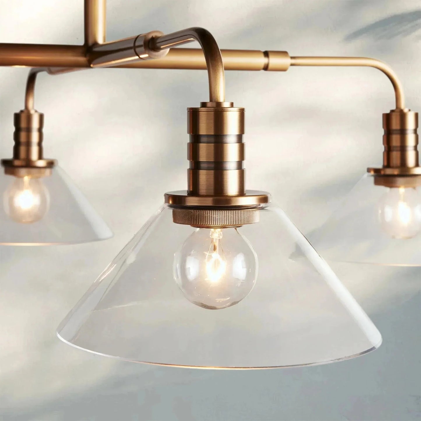 Theron Glass Round Chandelier 30'' 52''