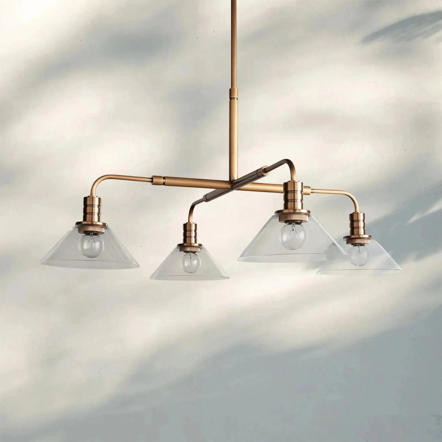 Theron Glass Round Chandelier 30'' 52''