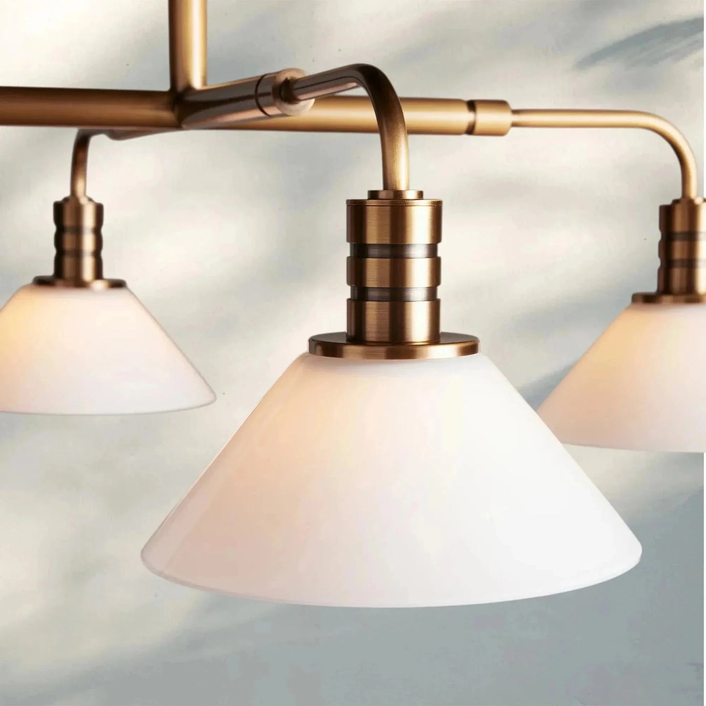 Theron Glass Round Chandelier 30'' 52''