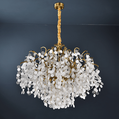 Thirza Brass Branch Crystal Chandelier